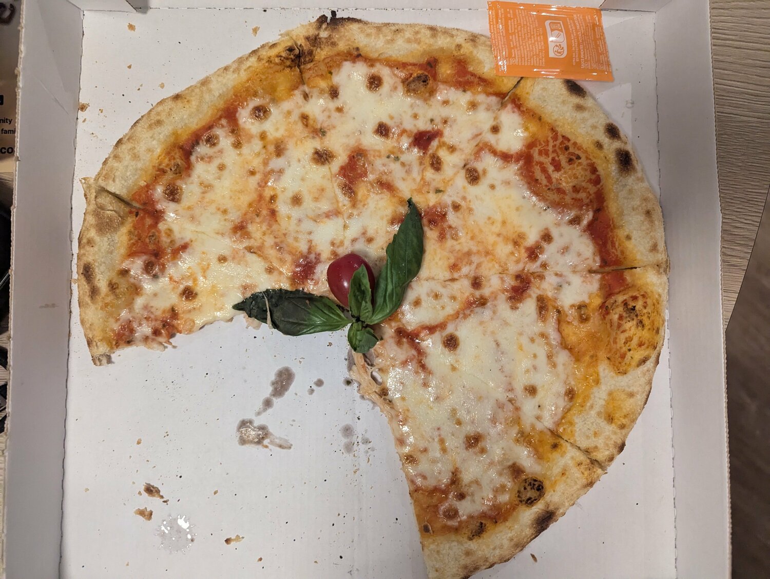 イタリア料理店からテイクアウトしたマルゲリータ（約1900円）　©Yu Saito