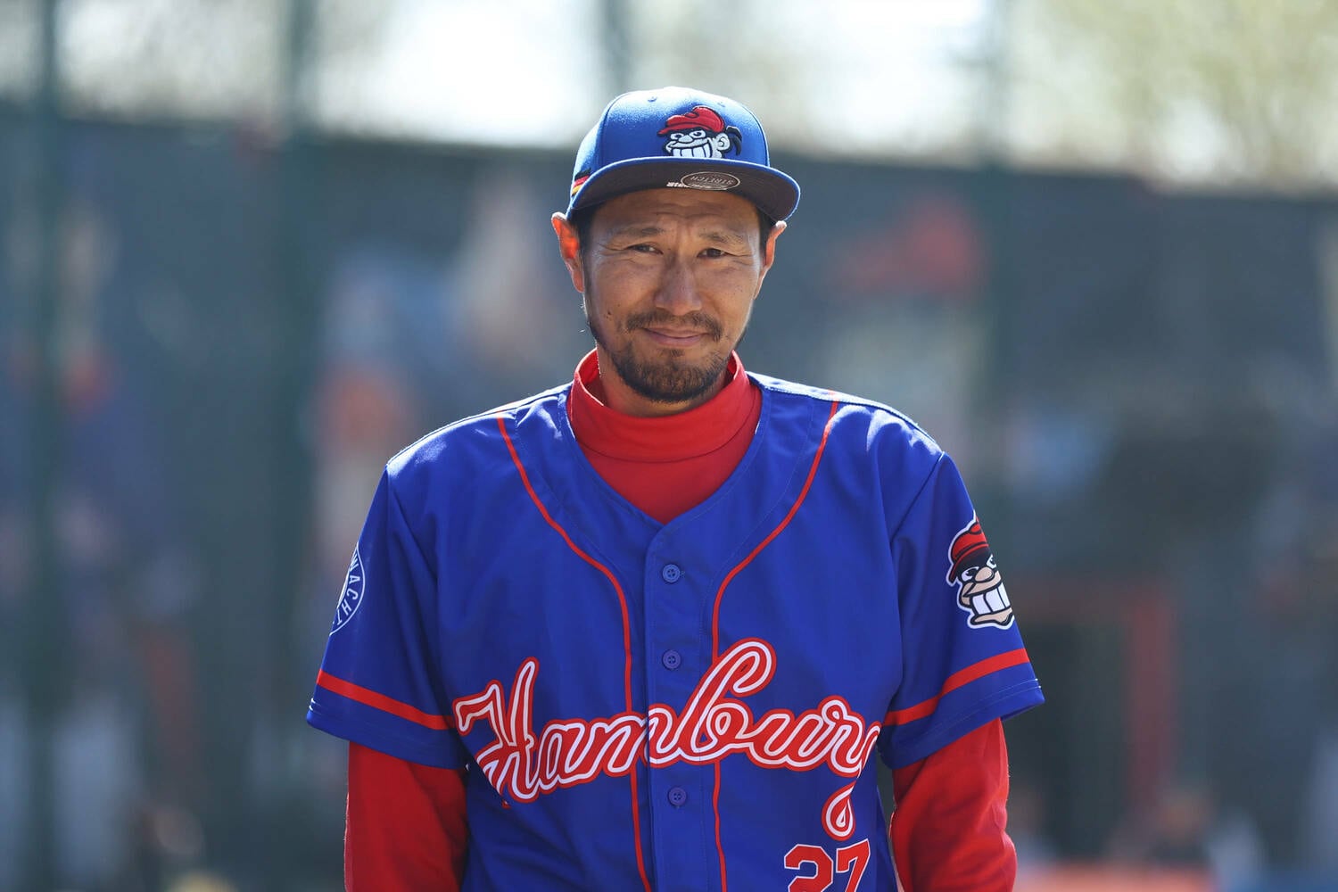 昨季からドイツのハンブルク・スティーラーズでプレーする久保。44歳の「松坂世代」ながらいまだ現役のプロ野球選手だ　©AFLO