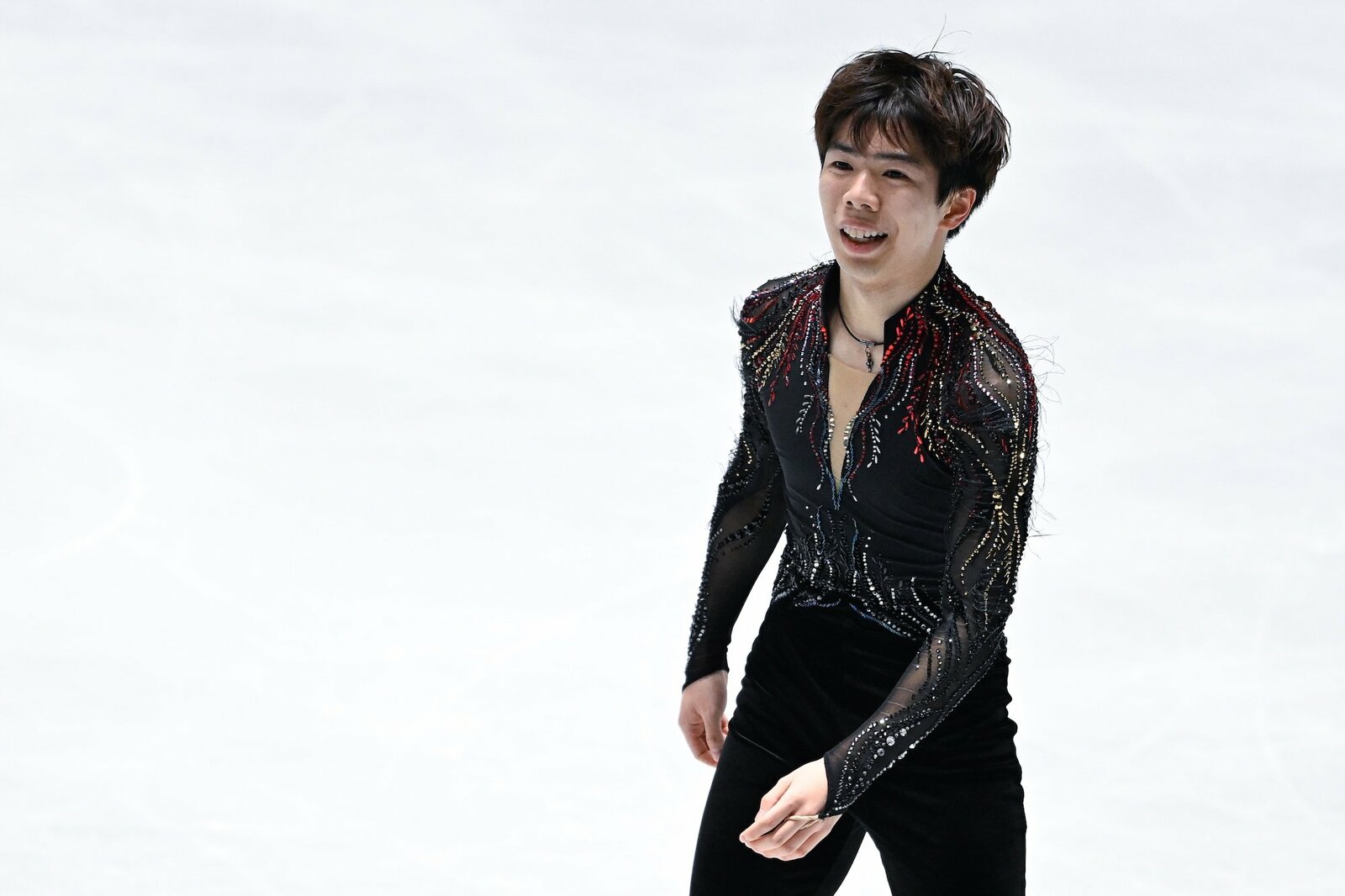 フリーでは美しい4回転ルッツを決めた佐藤駿 ©️Asami Enomoto