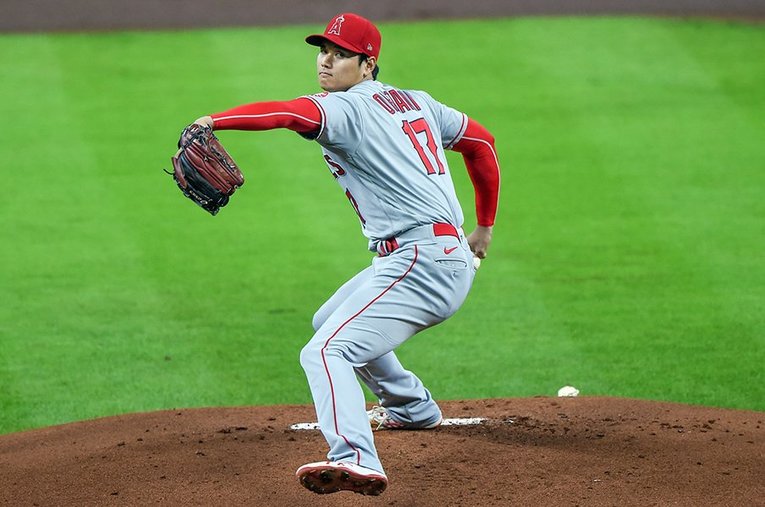 大谷翔平のスプリットとストレートを解析すると、興味深いデータが浮かび上がってくる ／ photograph by Getty Images