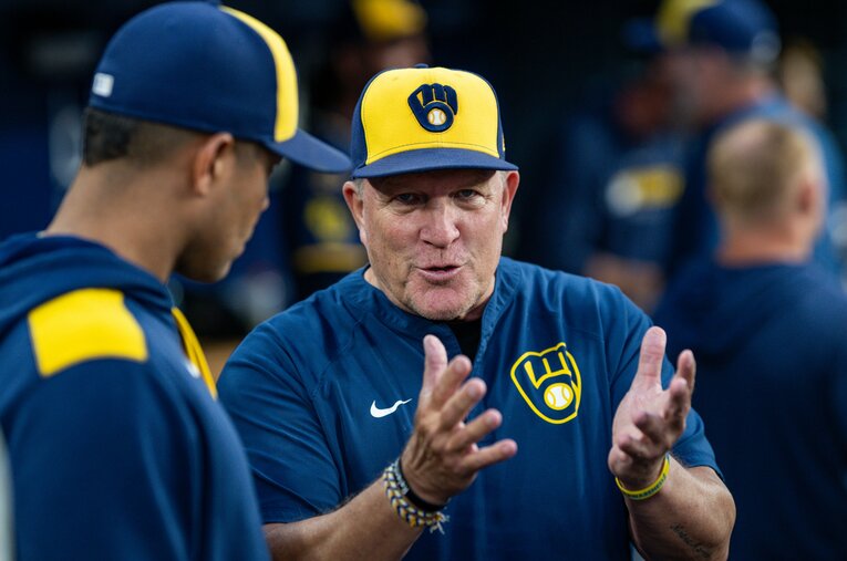 ドジャースに今季6連勝したブルワーズのパット・マーフィー監督 ／ photograph by Nanae Suzuki