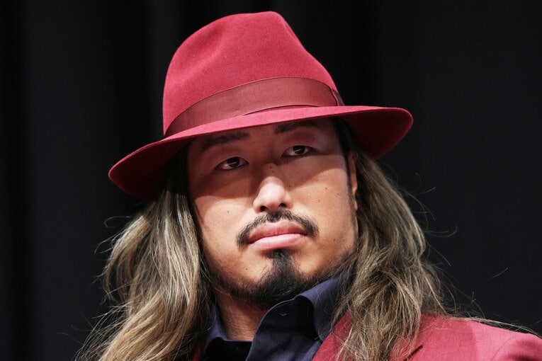 前日会見に臨んだ辻陽太　©Essei Hara