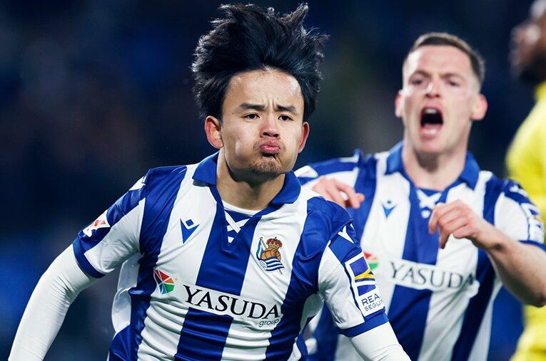 ビジャレアル戦で文句なしのMVP久保建英。“スーパーサイヤ人”化した髪型も納得のゴラッソだった ／ photograph by Daisuke Nakashima