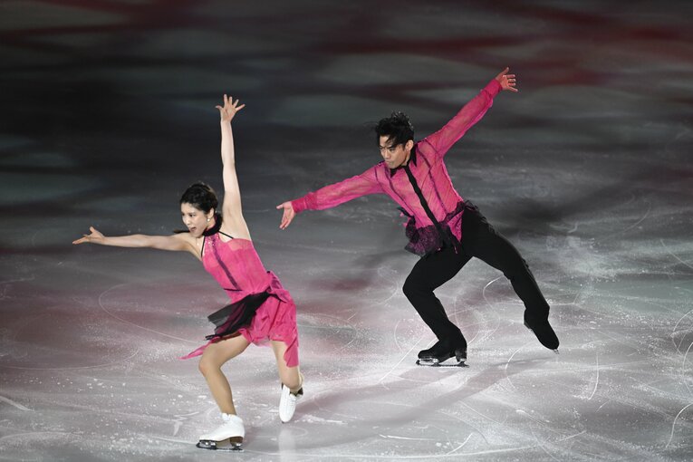 アンコールに応えて、昨季のリズムダンス（RD）曲「ソーラン節＆琴」も披露　©Asami Enomoto