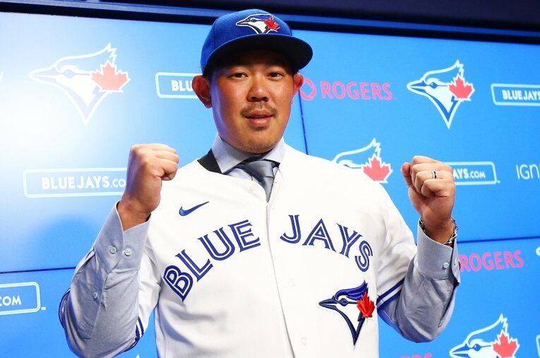 昨季をもって現役を引退した山口俊にインタビュー（中編）。写真は2020年のブルージェイズ移籍時 ／ photograph by Getty Images