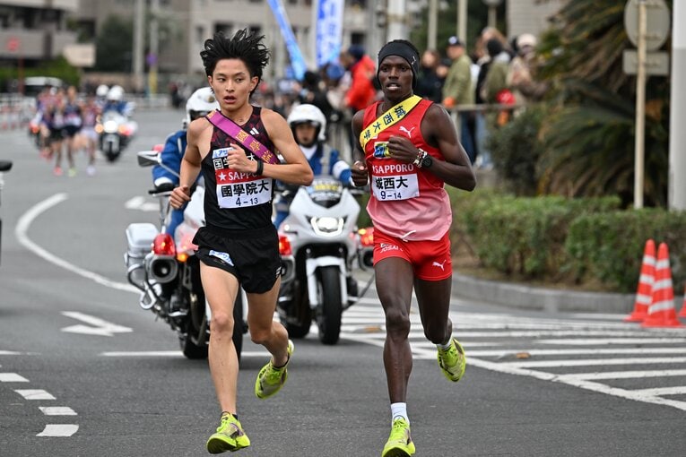 留学生のキムタイは3区に起用。区間3位と好走した　©Naoya Sanuki