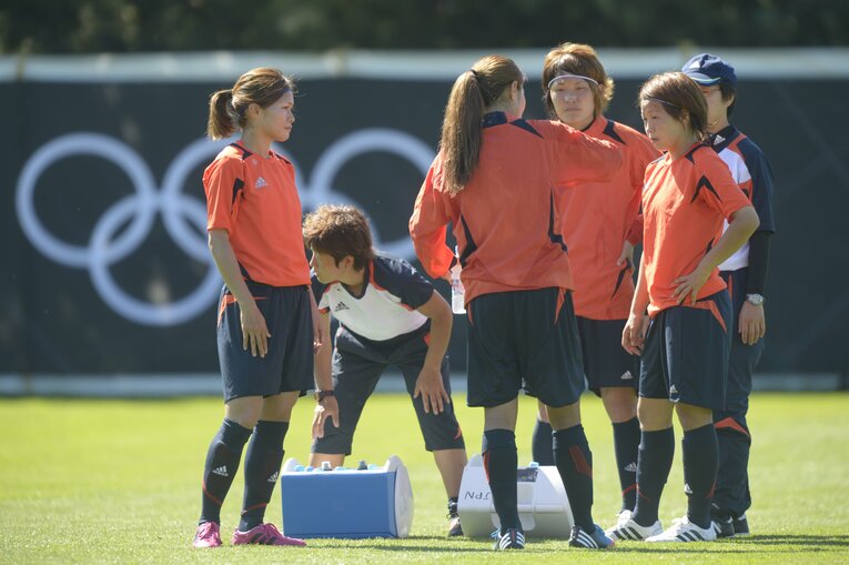 川澄奈穂美、澤穂希、宮間あや、阪口夢穂（2012年候補合宿）©︎Nanae Suzuki
