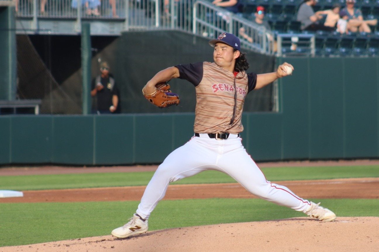 2Aで登板する小笠原　©Yuki Yamada