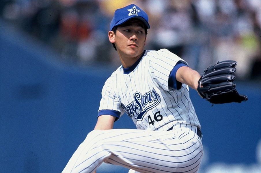 現役時代の三浦大輔監督も若き日から投球術に長けていた©Hideki Sugiyama