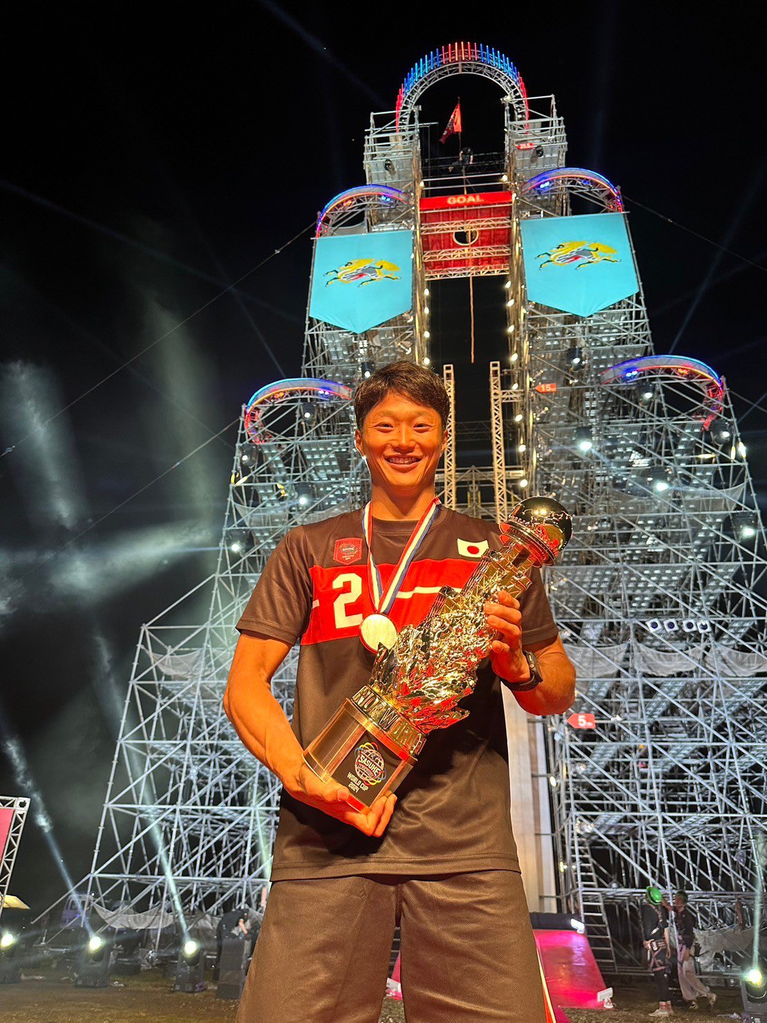 ロス五輪にむけて近代五種のトレーニングを積む一方、春にはSASUKEW杯にも出場するハード日程をこなす　©TBS