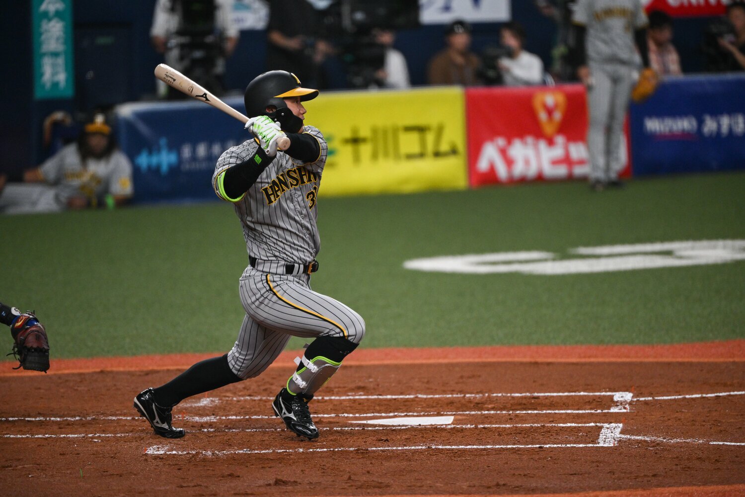 6戦目にはDHでスタメン起用もされた糸原。最終戦の8回にもしヒットを放っていたら…？　©Hideki Sugiyama