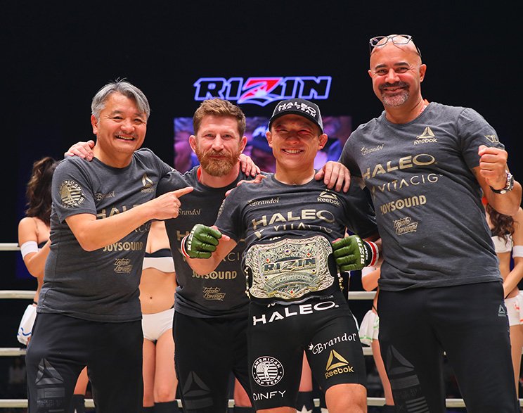 常にサポートへの感謝を忘れない堀口(写真は2017年12月31日石渡伸太郎戦) ©RIZIN FF