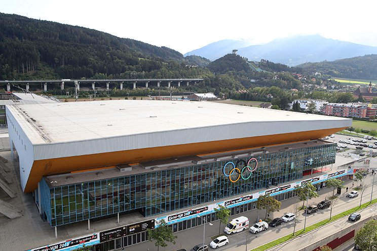 世界選手権の会場となったオーストリア・インスブルックのオリンピアワールド。
