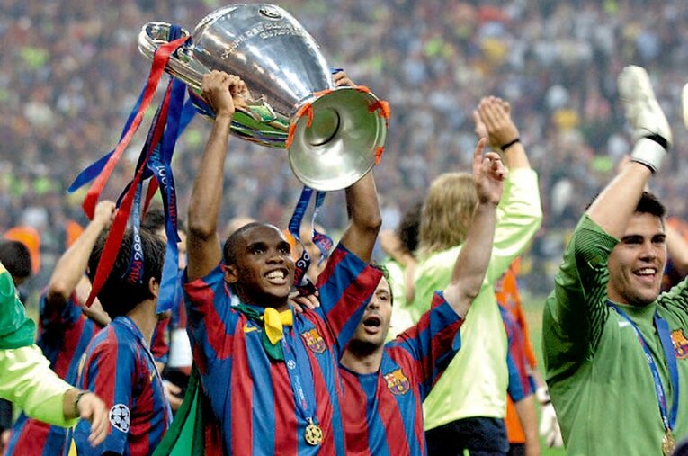 バルセロナ、インテル、そしてカメルーン代表の選手として、数多くの伝説を残してきたサミュエル・エトー。 ／ photograph by L'Equipe