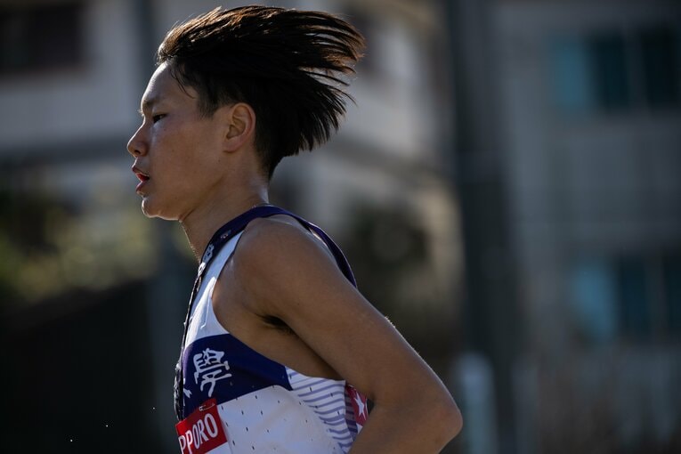 9区・山野力。主将を務め、駒大としては初の大学駅伝3冠に輝いた　©Nanae Suzuki
