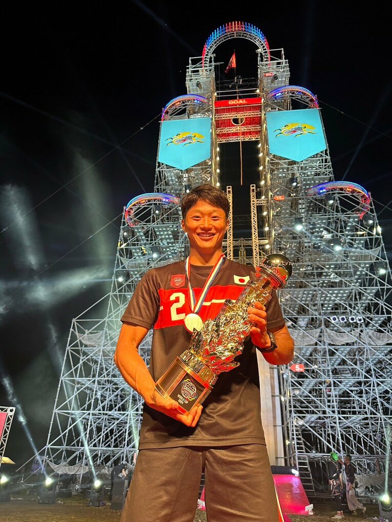 ロス五輪にむけて近代五種のトレーニングを積む一方、春にはSASUKEW杯にも出場するハード日程をこなす ©TBS