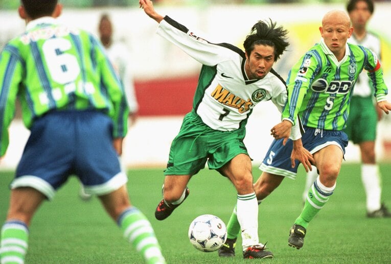 前園と田坂のマッチアップ（1998年）©︎Takao Yamada