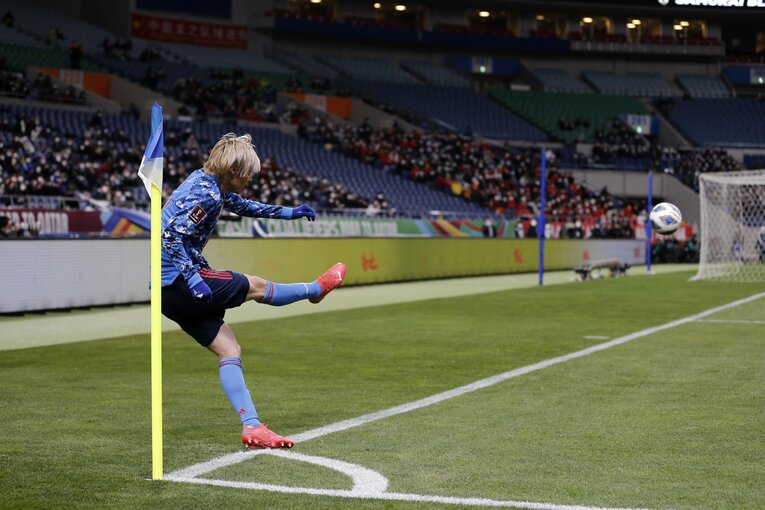 日本の2点目となるゴールを決めたほか、セットプレーでもチャンスを作り続けた伊東　©Atsushi Tokumaru/JMPA