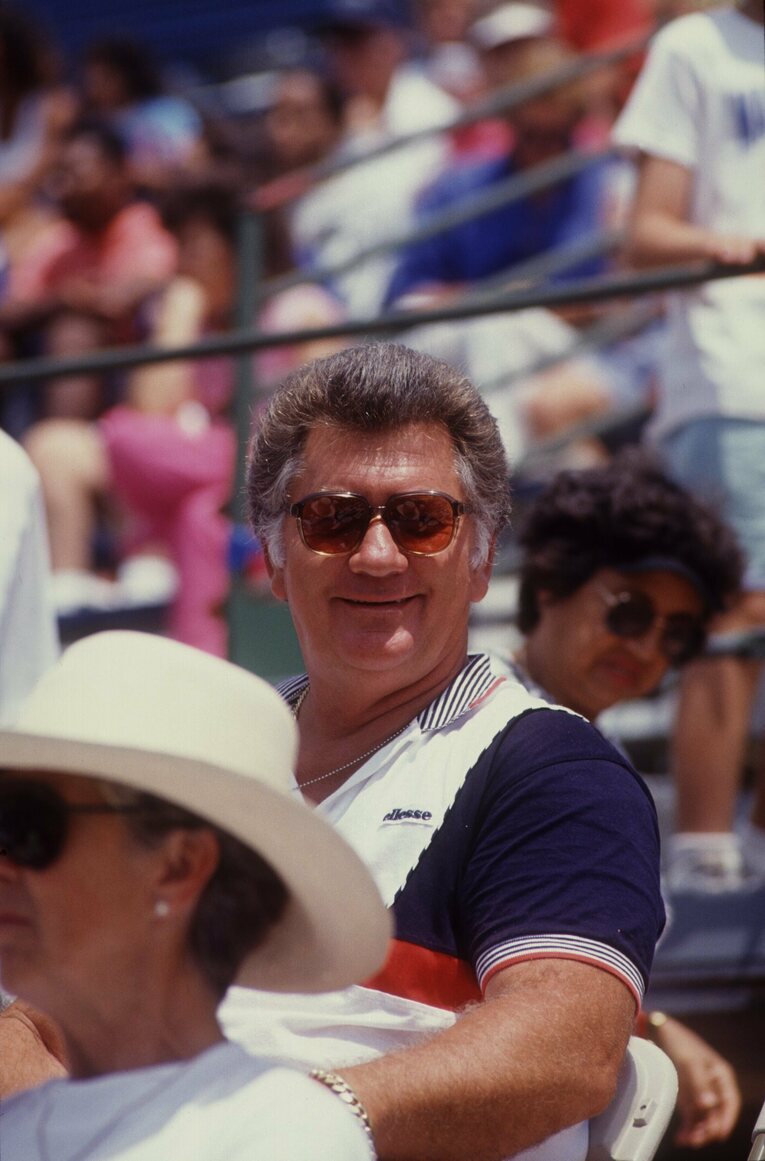 元世界3位のメアリー・ピアースの父ジム。試合中の目に余る行動が当時から話題になっていたが、娘メアリーへの日常的な暴行についてはこの時はまだ明らかになっていなかった　©Getty Images