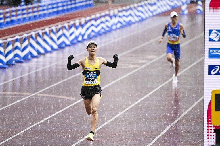 2023年MGC。2位に入ったのは拓殖大出身の赤崎暁。こちらもパリに内定　©Asami Enomoto