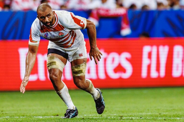 4度目となるW杯でも日本代表を牽引する活躍を見せているリーチ マイケル（35歳）。引退の危機を乗り越え、奇跡の復活を果たした ／ photograph by Kiichi Matsumoto