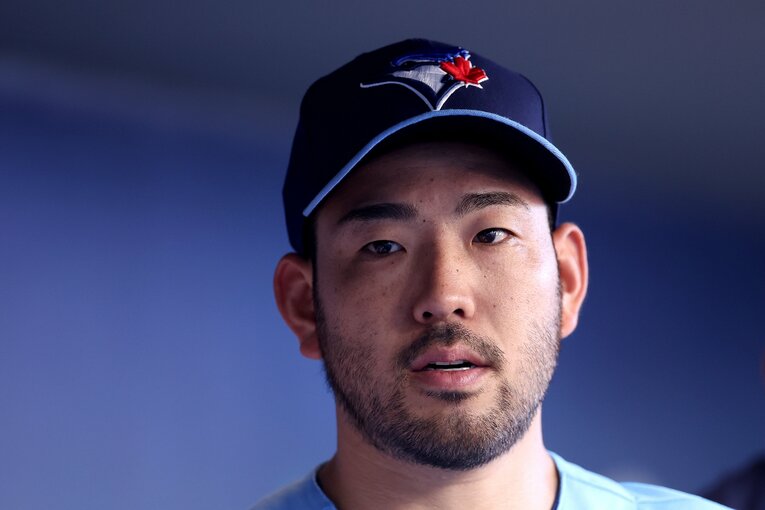 2023年シーズン、メジャー初の二桁勝利を上げた菊池雄星　©Getty Images