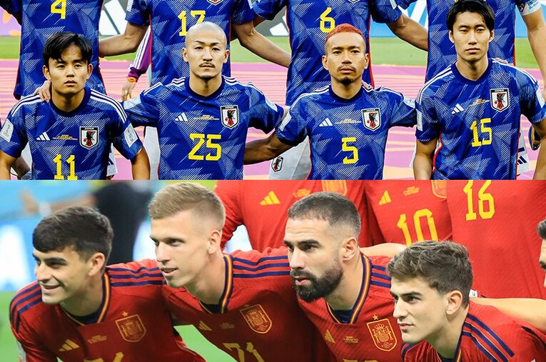 決勝トーナメント進出を懸けて激突する日本代表とスペイン代表。彼らの市場価値を比較してみると？ ／ photograph by Kiichi Matsumoto,Kazuo Fukuchi/JMPA