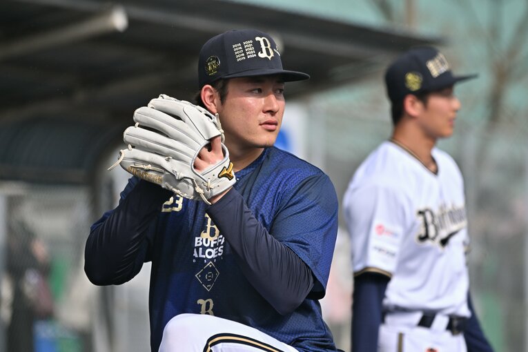 オリックスキャンプで奮闘する吉田輝星　©Hideki Sugiyama