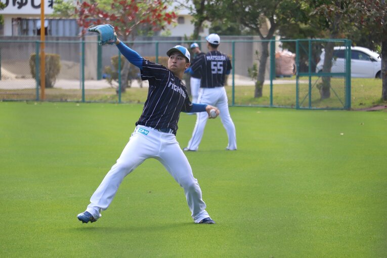 稲葉二軍監督のもと、メジャー流改革に挑む日ハムの選手たち　©Yu Takagi