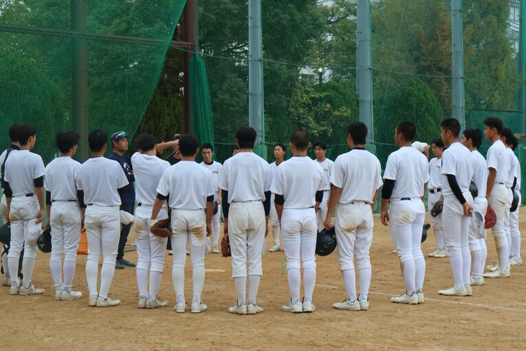 公立校でも「本気で甲子園を目指している」という八尾高校ナイン　©Fumi Sawai