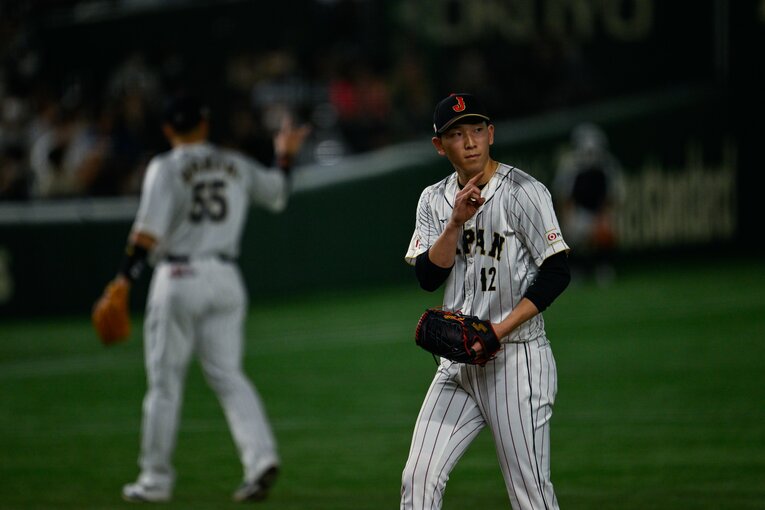 代表選出された昨年のWBCでの戸郷　©Naoya Sanuki