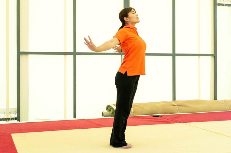 現在は姫路市の体操クラブ『おさるの森』で、ダンス教室などのインストラクターを務めている　©Takashi Shimizu