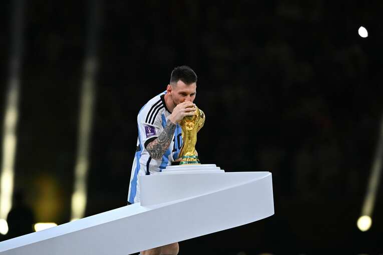 メッシ悲願のW杯獲得　©JMPA