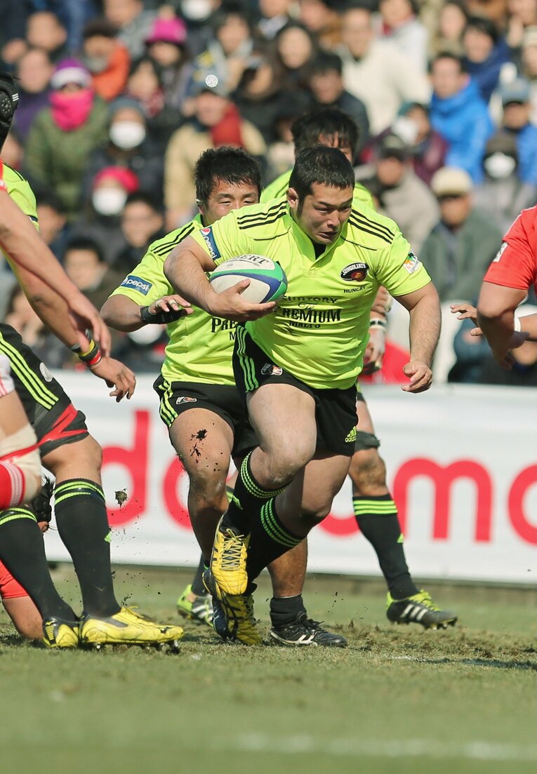期待の若手プロップとして注目を集めた頃の垣永真之介。2015年W杯はバックアップメンバーに選出された　©︎JIJI PRESS
