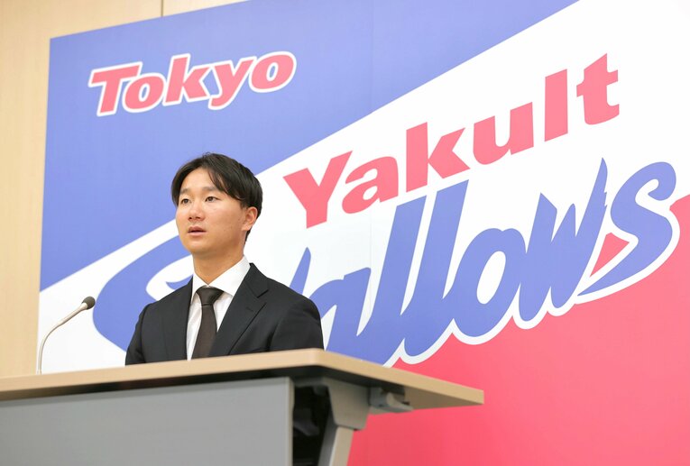 2020年12月、宮台康平さんはトライアウトを経てヤクルトに入団。自身の成長に手応えを感じていたが、プロの現実は厳しかった　©JIJI PRESS