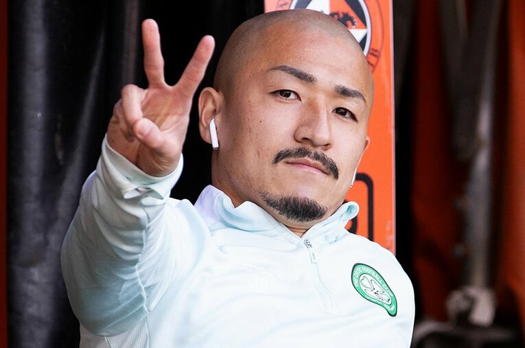 前田大然はマリノス時代のポステコグルー監督との縁がつながり、セルティックの最前線で躍動している ／ photograph by Alan Harvey/Getty Images(Celtic FC)