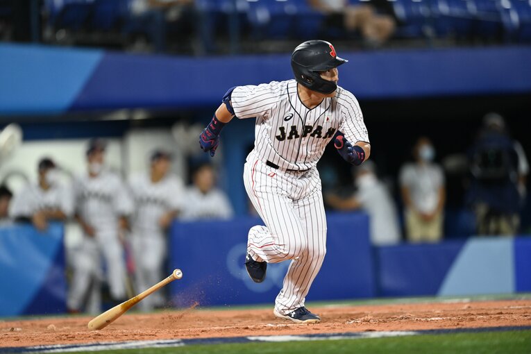 東京五輪決勝でも殊勲のヒットを放った　©Naoya Sanuki/JMPA