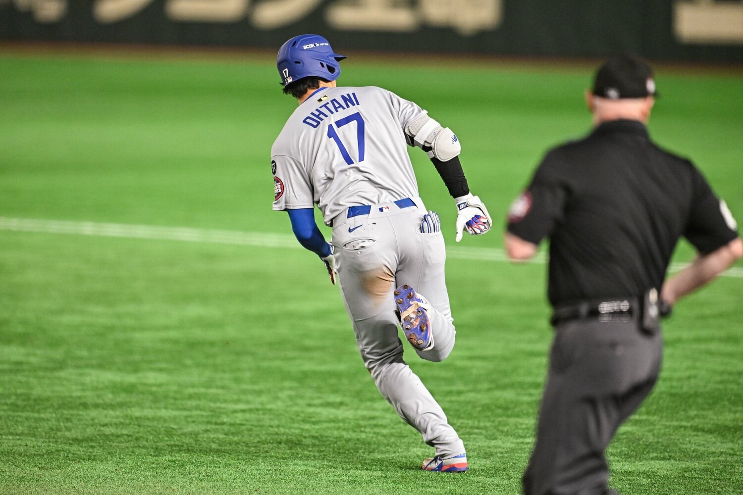 2025年の開幕戦でツーベースヒットを放った大谷　©Nanae Suzuki