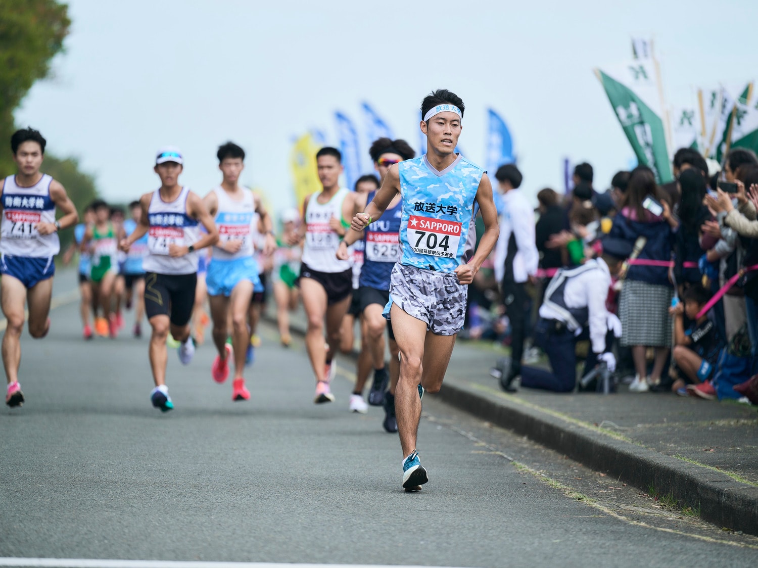 予選会で力走する篠原。大経大4年時に途中で部を離れた後悔が今でも残っていたという ©Yuki Suenaga