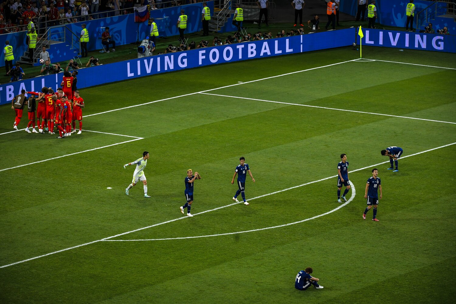 寺川アナがスタンドから見たベルギー戦の失点シーン（2018年ロシアW杯）©︎Takuya Sugiyama/JMPA