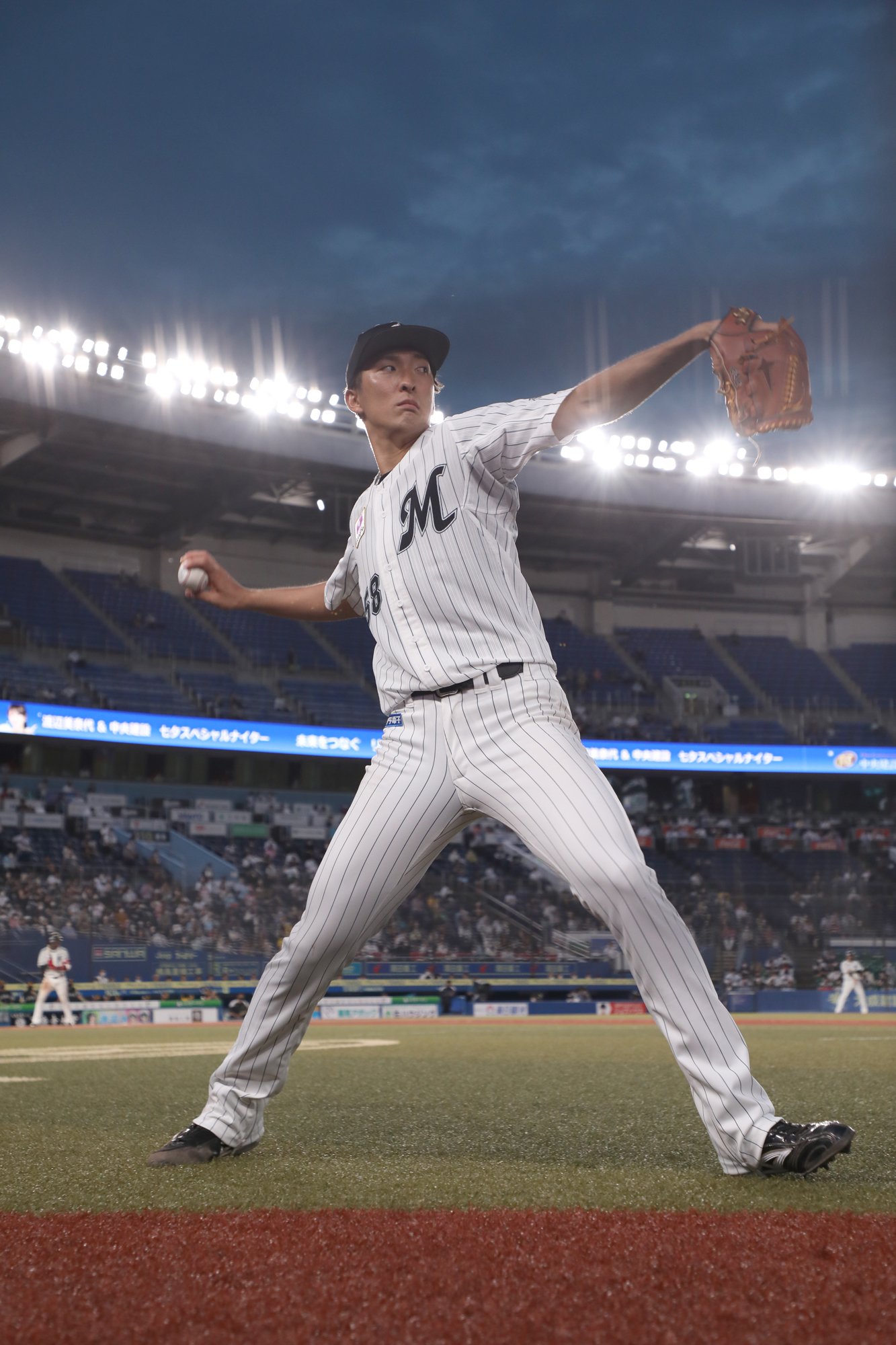 河村投手 ©Chiba Lotte Marines