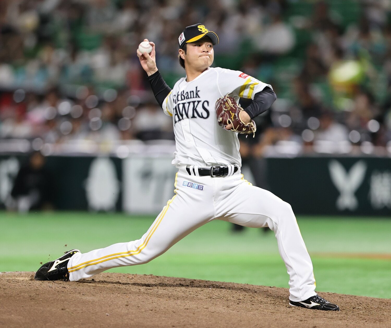 2018年ドラフト1位。昨年は46試合に登板した右腕・甲斐野央（27歳） ©JIJI PRESS