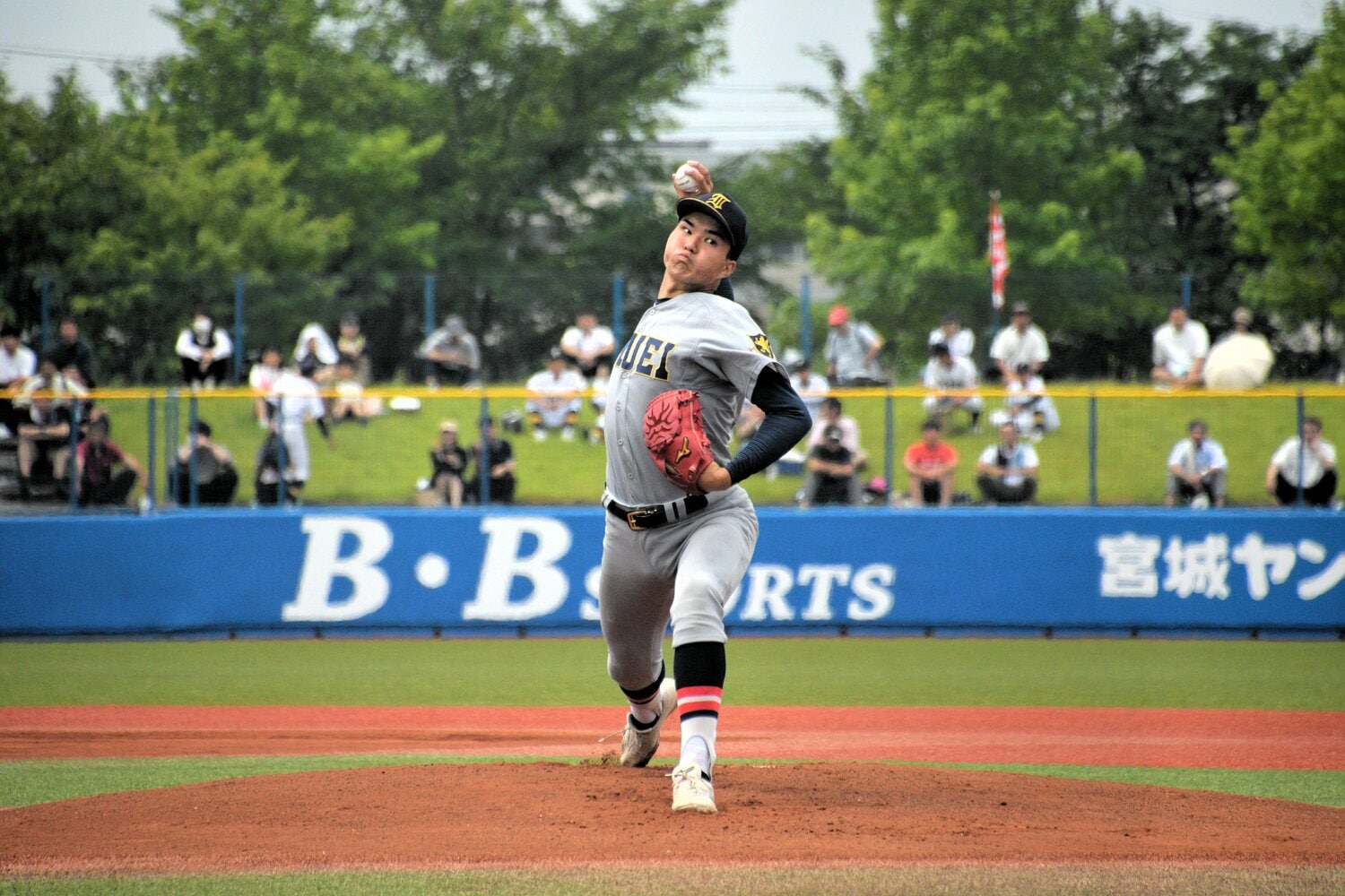 写真は今夏の宮城大会での山口廉王　©Asahi Shimbun