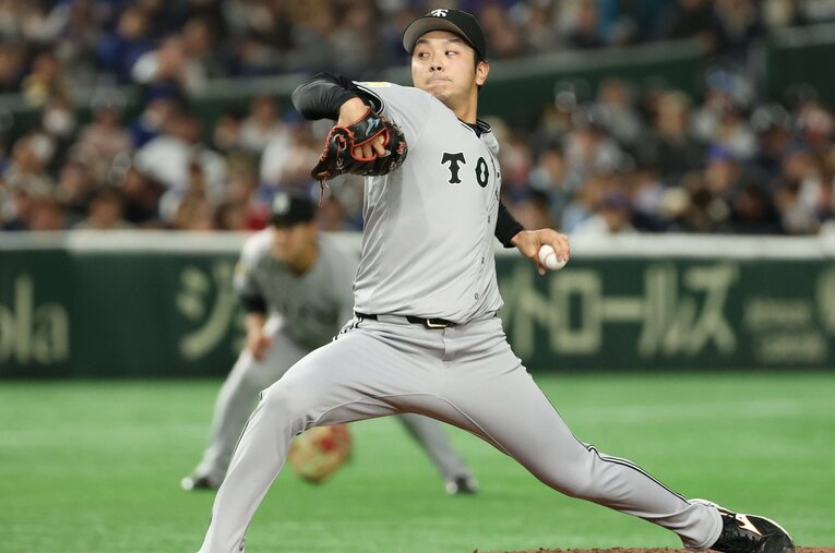 MLB開幕シリーズのカブス戦で好投をみせた巨人・石川達也。3月30日の開幕第3戦での先発予定だ ／ photograph by JIJI PRESS