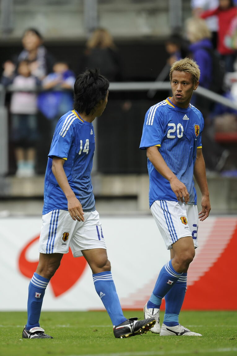 日本代表での共闘（2009年）©Sports Graphic Number