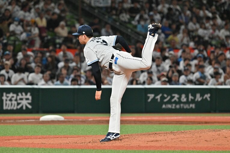 常に淡々と投げられるのが武内の大きな強み　©Hideki Sugiyama