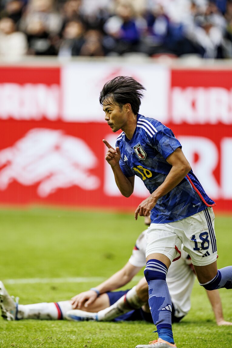 昨年9月のアメリカ戦、三笘のゴール　©Kiichi Matsumoto