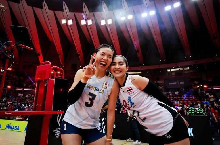 2025年世界選手権・タイ戦　©︎Volleyball World