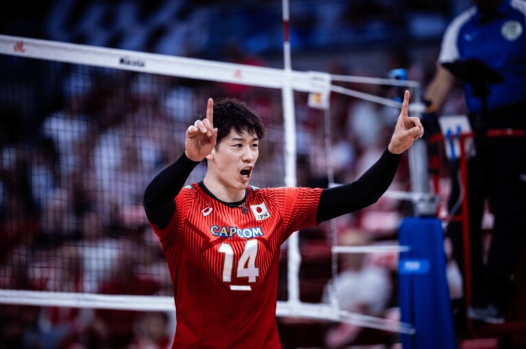 ネーションズリーグ準々決勝（vsスロベニア）©︎FIVB