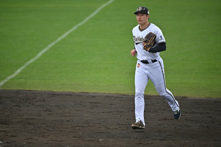 オリックスキャンプで奮闘する吉田輝星　©Hideki Sugiyama